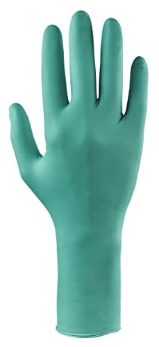 כפפות חד פעמיות כלורופרן ללא אבקת כימדפנדר / 5 מיל-אקסל | עמידות כימית, קצות אצבעות בעלות מרקם, שרוול מורחב